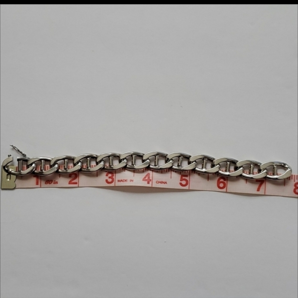 Solid Silver Link Bracelet - image 2